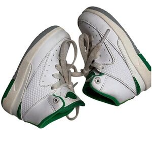 Nike Air Jordan 2 Retro DQ8563-103 Lucky Green Flight Club Shoes Toddler Size 4C